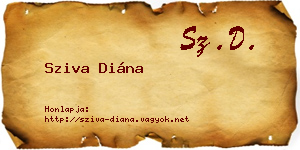 Sziva Diána névjegykártya